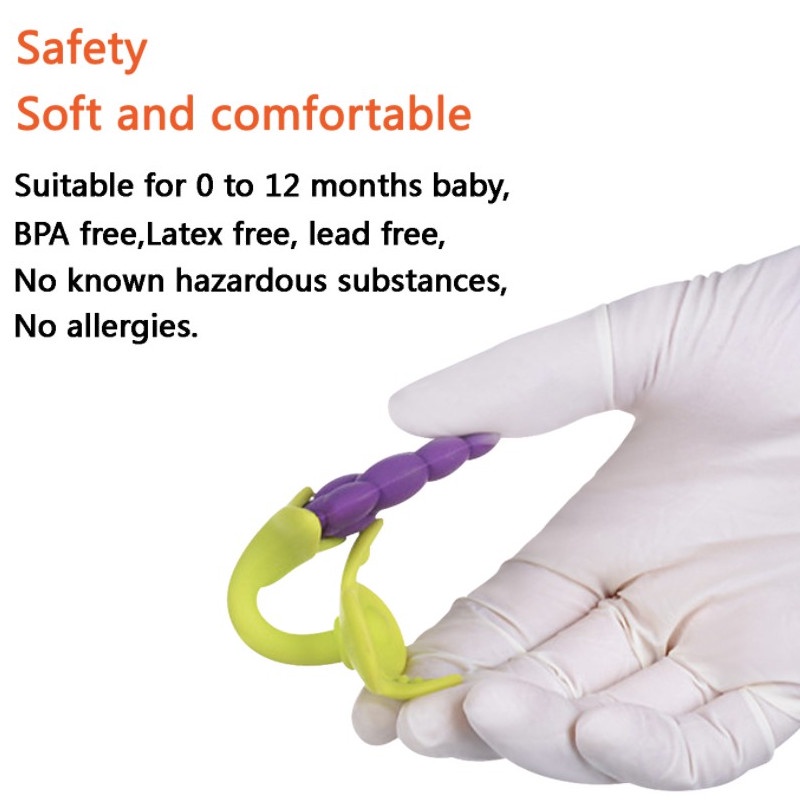 Đồ chơi gặm nhai hình trái cây bằng silicone không độc hại cho bé