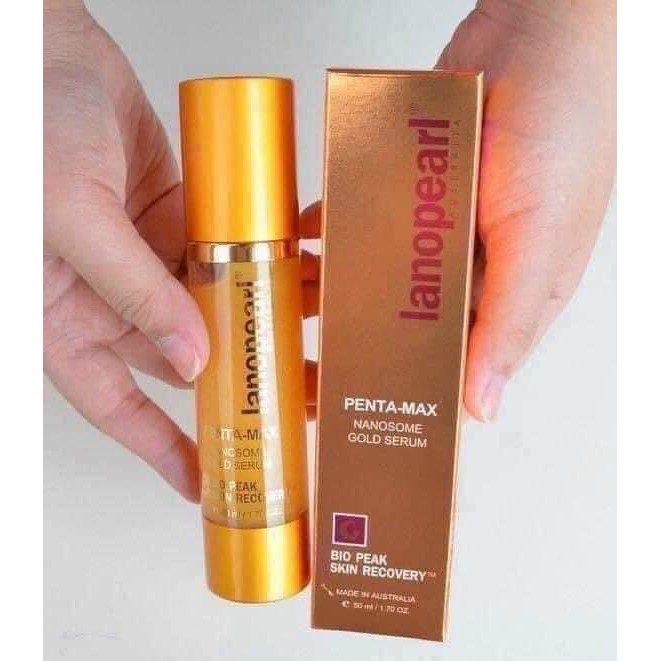 Serum chống nhăn nhau thai cừu và tinh chất vàng Lanopearl Penta Max Nanosome Gold Serum LB13 [Chính Hãng]