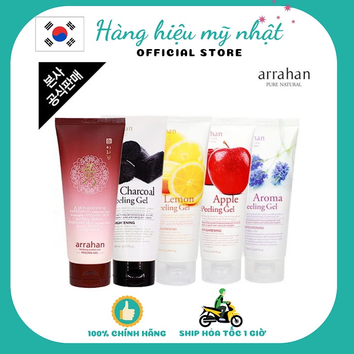 Tẩy Da Tế Bào Chết Hoa Quả Arahan Whitening Peeling Gel Làm Trắng Da 180ml