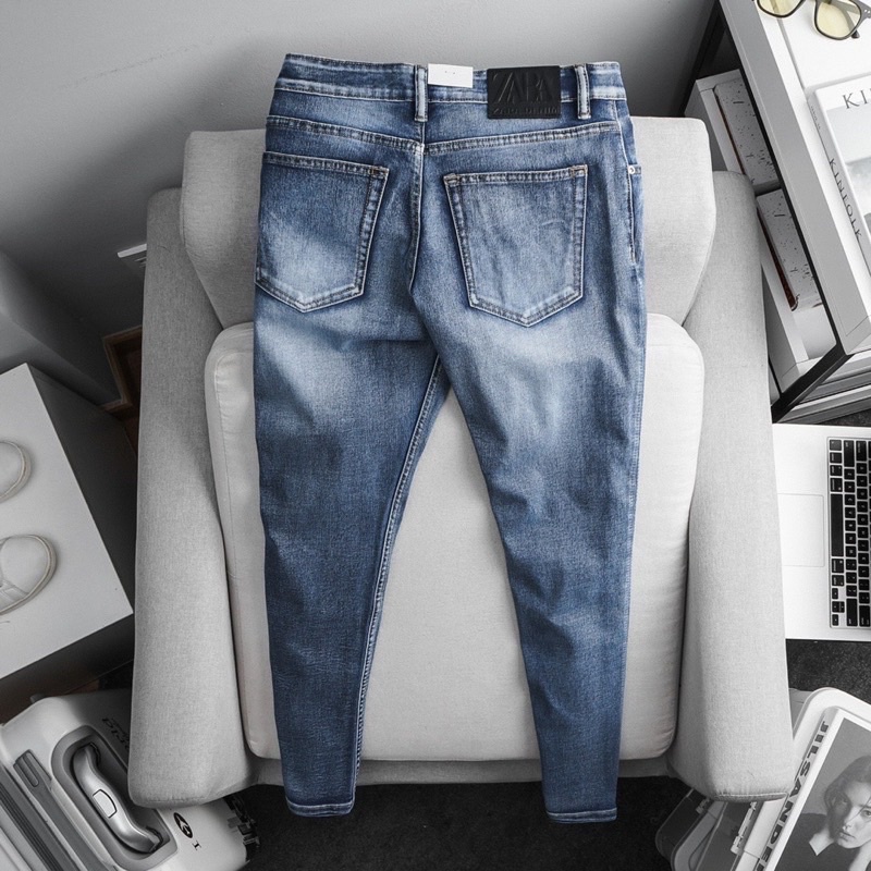 QUẦN JEAN NAM XANH WAX QUẦN BÒ NAM PHONG CÁCH THỜI TRANG CAO CẤP ỐNG ÔM ĐẸP CO DÃN MẪU MỚI HAIAN JEANs