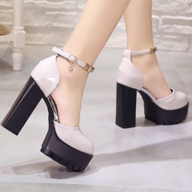 Giày Cao Gót 12cm Bằng Da Đế Dày Chống Thấm Nước Thời Trang Mùa Xuân 2022