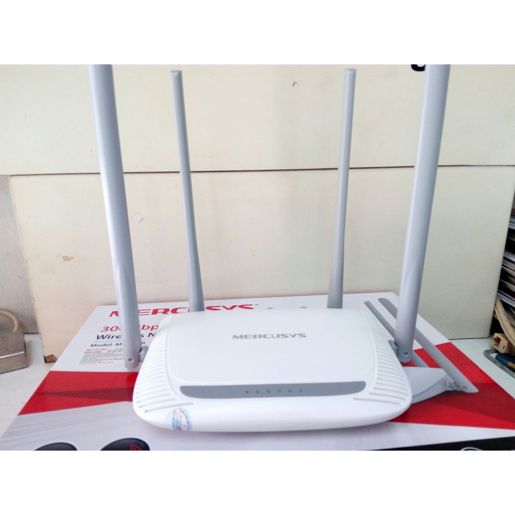 Bộ phát Wifi 4 anten xuyên tường Mercusys MW325R 300Mbps (trắng )
