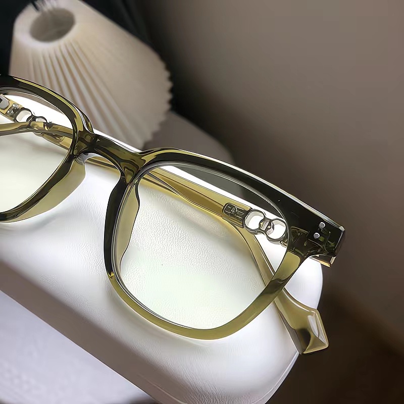 Mắt Kính Gọng Vuông Trong Suốt Chống Ánh Sáng Xanh Thời Trang Hàn Quốc