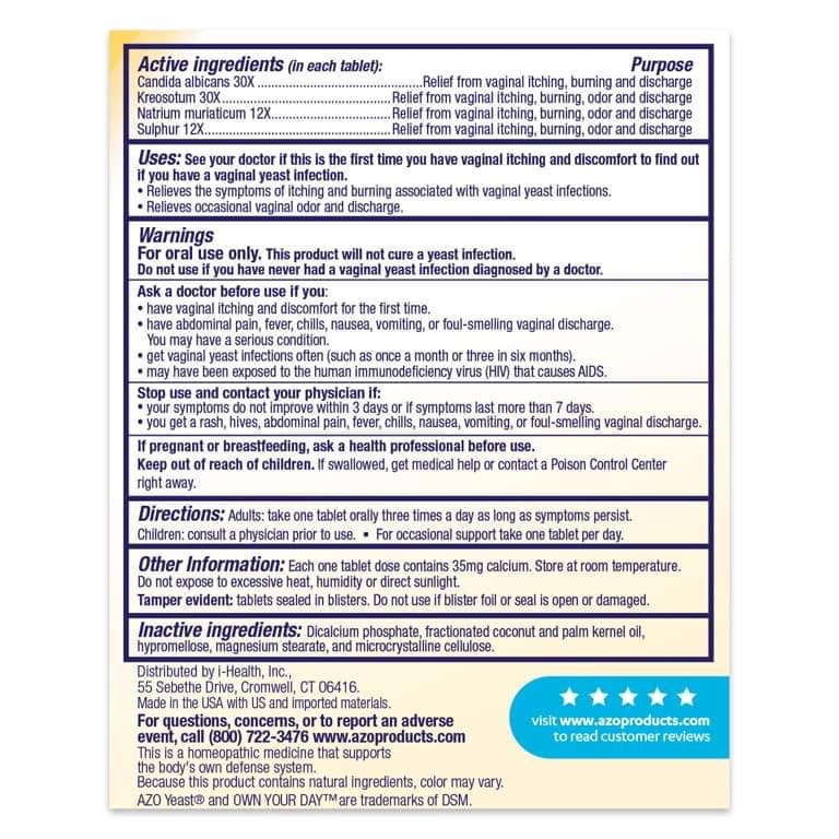 Viên uống hỗ trợ chống viêm cho phụ nữ Azo Yeast Plus  Azo vàng Hộp 60 viên