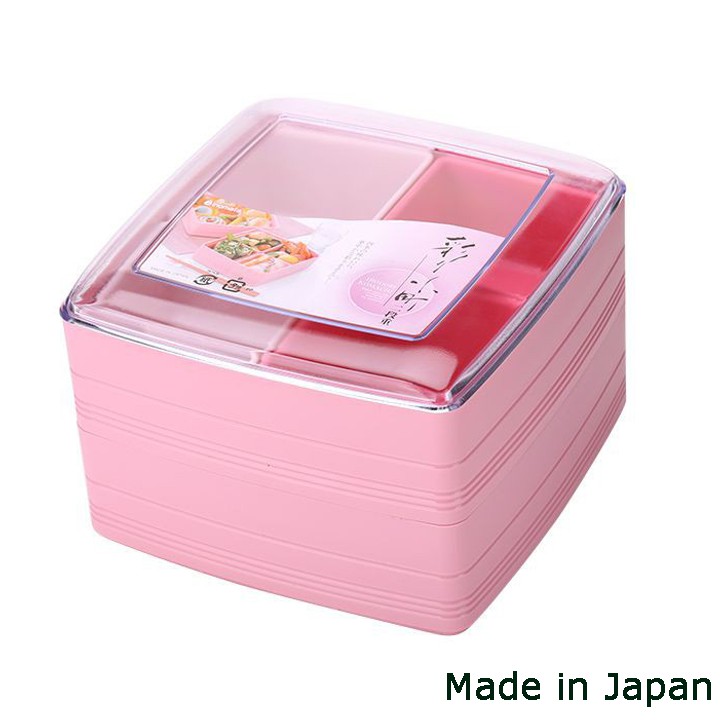 Hộp đựng cơm, thực phẩm, vật dụng 2 tầng Bento INOMATA Nhật Bản nhiều ngăn tiện lợi, nhựa PP, AS cao cấp an toàn sức khỏ
