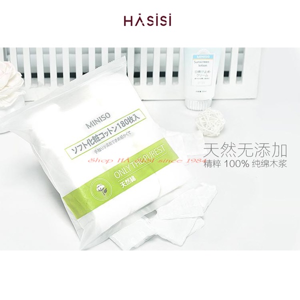 Bông Tẩy Trang MINISO - Only The Purest 180 Miếng