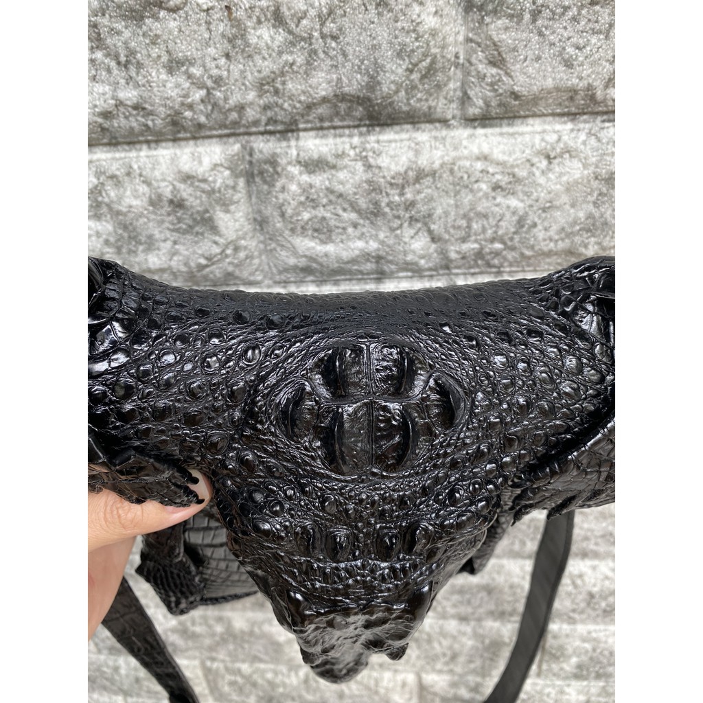 TÚI DA CÁ SẤU NGUYÊN CON MINI 18x20CM