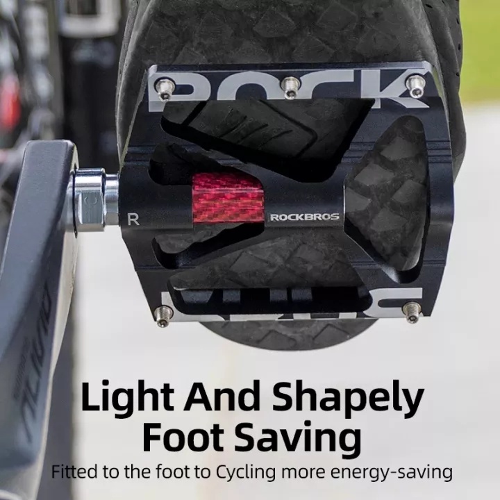 ROCKBROS Bicycle Pedals Ultralight MTB Mountain Bike Pedal Platform Reflective Aluminum Alloy Bearing Cycling Pedals Accessories