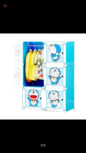 Tủ nhựa ghép 6 ngăn sâu 47cm vách xanh