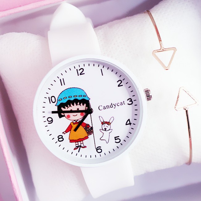 Đồng hồ thời trang nữ dây cao su Maruko Candycat PKHRCAT002 (Đường kính mặt: 36 mm)