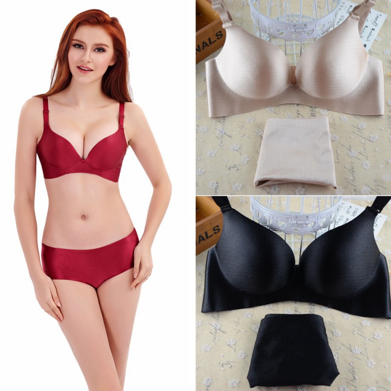 Bộ đồ lót áo nâng ngực kèm quần lót vải đúc | BigBuy360 - bigbuy360.vn