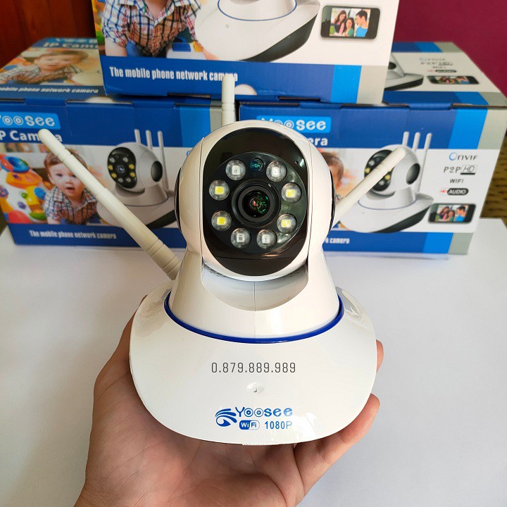 [GIÁ SẬP SÀN] CAMERA 3 RÂU YOOSEE 8LED 2.0MPX FHD 1080P XOAY 360 ĐỘ SIÊU NÉT - CÓ MÀU BAN ĐÊM | BigBuy360 - bigbuy360.vn