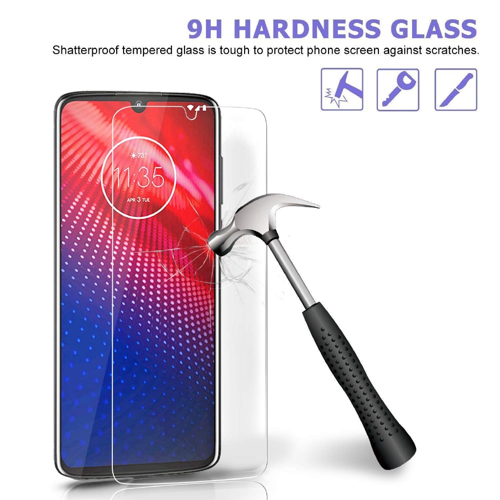 Kính cường lực bảo vệ toàn màn hình cho Motorola MOTO Z4 E6 G7 E5 G6 G5S G5 E4 C Plus P30 Play