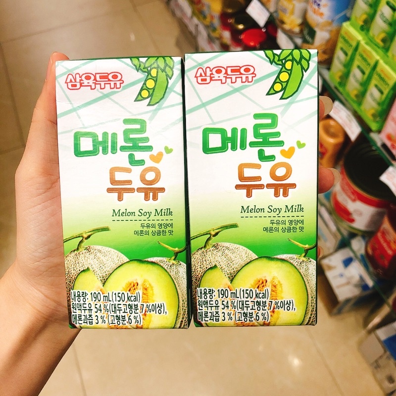 Thùng sữa Hàn Quốc 16 hộp Dưa lưới, Sữa hạt Macca, Sữa 19 vị ngũ cốc 190ml