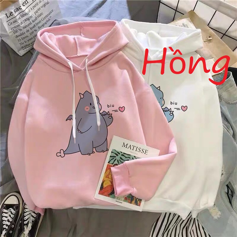 ÁO HOODIE KHỦNG LONG MỚI IN HOẠT HÌNH NHỎ SIÊU CUTEEE