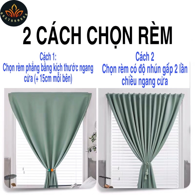 Rèm cửa dán tường ,rèm vải thô cản nắng 100%