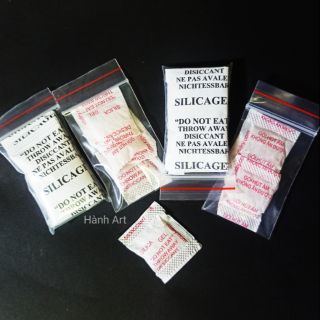 Túi, gói hạt chống ẩm, hút ẩm bảo quản cho giấy và màu vẽ 1g, 3g, 5g, 10g
