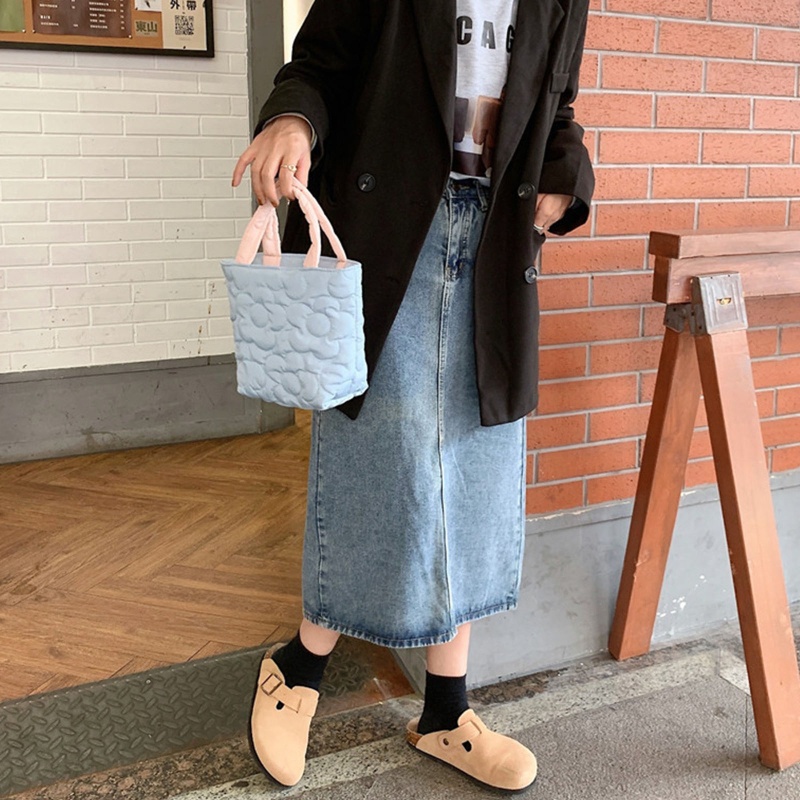 Túi Đựng Cơm Trưa Bằng Nylon Đơn Giản Phong Cách Retro Cho Nữ