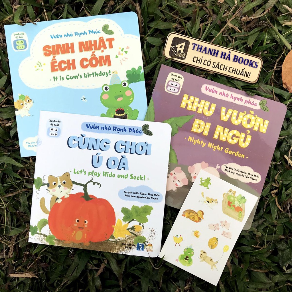 Sách - Vườn nhà hạnh phúc - Bộ 3 quyển tặng kèm Sticker - Dành cho bé 0 - 6 tuổi - Song ngữ