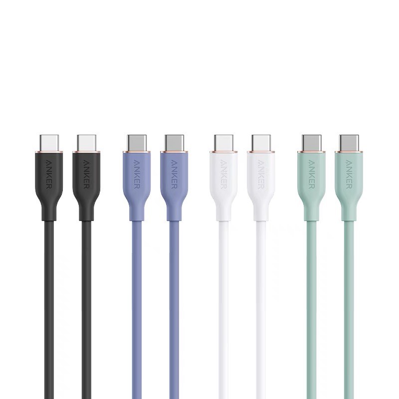 Dây sạc ANKER Flow USB-C to C 100W 5A PowerLine III  Sạc nhanh PD Laptop Mac Air Pro A8552 A8553 AnkerShop