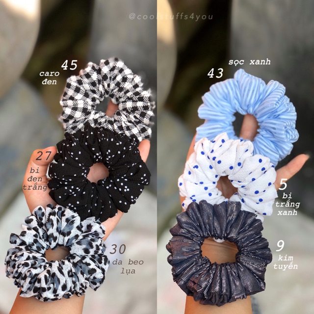 Đồ cột tóc nhiều màu - Scrunchies