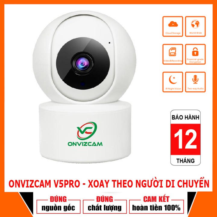 [COMBO SIÊU HỜI] Camera giám sát ONVIZCAM v5 chống trộm xoay theo người di chuyển