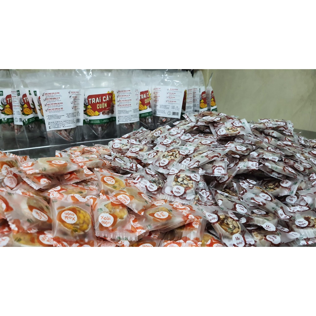 Combo trái cây cuộn Tư Bông 200g- 8 loại trái cây cuộn