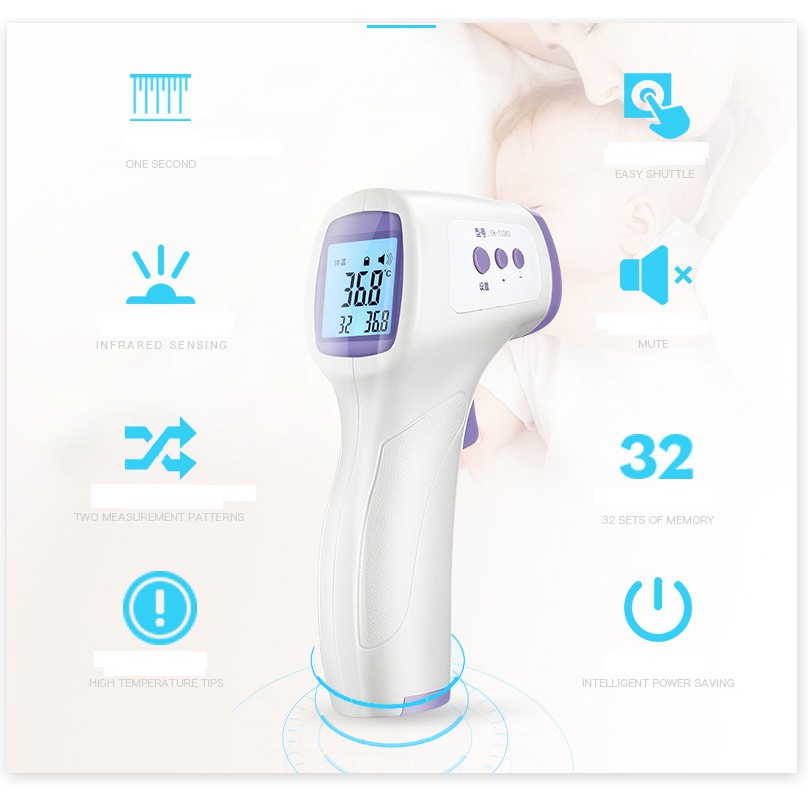Nhiệt kế hồng ngoại điện tử, nhiệt kế đo chính xác cao, Nhiệt kế điện tử hồng ngoại đo tai và trán Medilife, dụng cụ đo