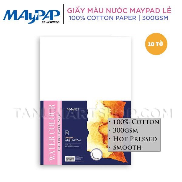 Giấy vẽ màu nước MayPad ( Cotton )