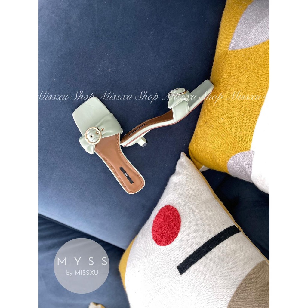 Giày guốc nữ quai ngang cài khoen 3cm thời trang MYSS - SU98