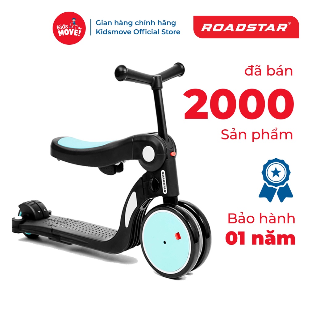 Xe scooter cho bé đa năng 5 trong 1 thương hiệu ROADSTAR từ 1-6 tuổi có bàn đạp và cần đẩy