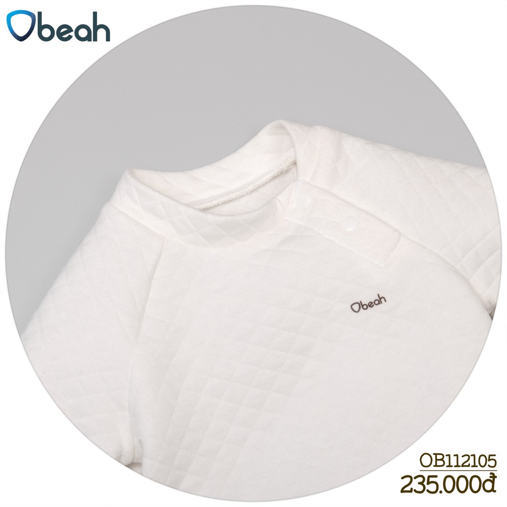Bộ thu đông cho bé trai và bé gái chất liệu trần bông mềm mịn cao cấp thương hiệu Obeah OB112105