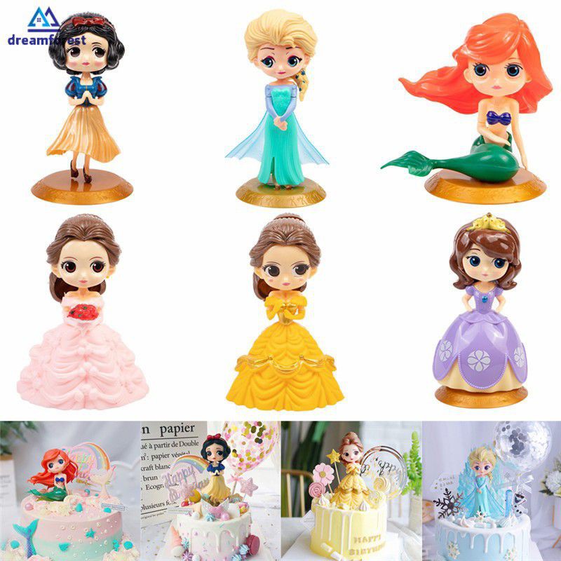 búp bê trang trí bánh kem [FREESHIP❤️] Công chúa bạch tuyết,elsa,sofia,tiên cá - phụ kiện bánh