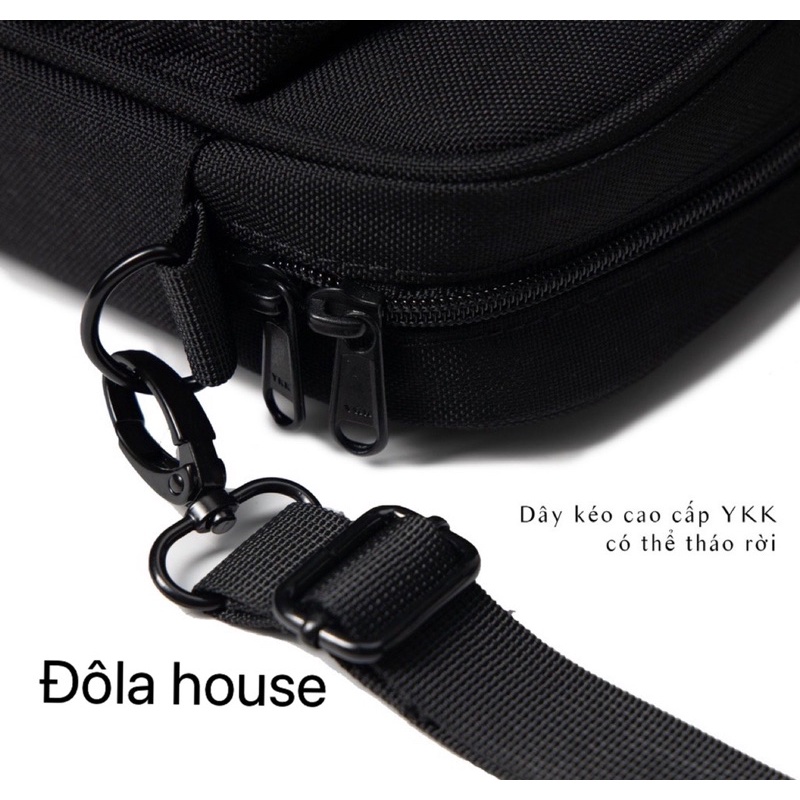 Túi đeo chéo canvas nam nữ mini chống nước, đơn giản đi chơi