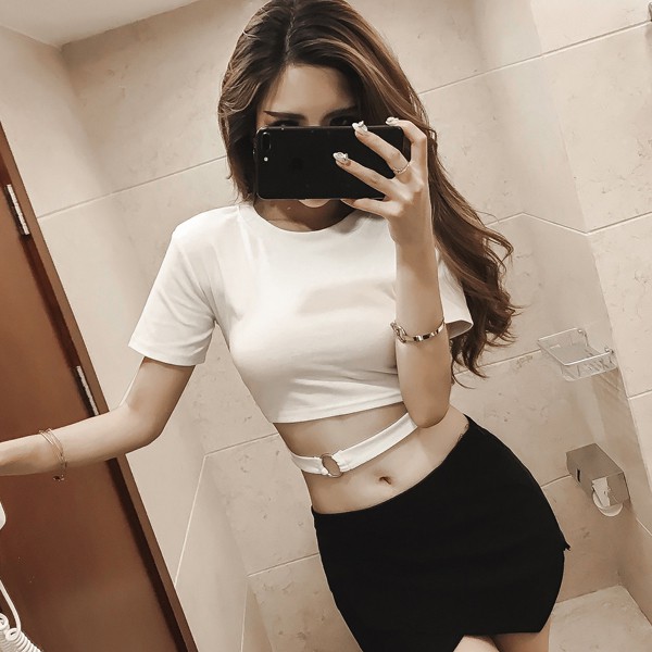 ÁO THUN CROTOP NỊT EO ULZZANG CÁ TÍNH THỜI TRANG NỮ | BigBuy360 - bigbuy360.vn