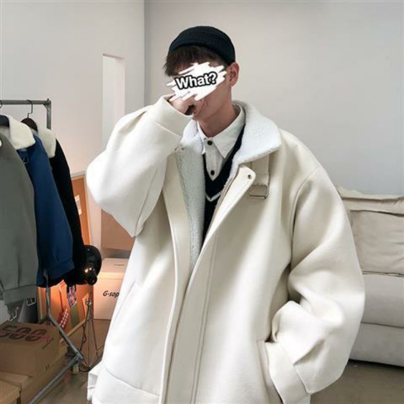 Áo khoác lông cổ nam nữ 4 màu siêu đẹp
