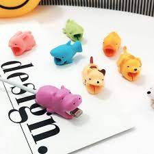 ( CÓ HỘP) Thú/ nút bảo vệ đầu sạc, tai nghe siêu cute chất liệu silicon mềm, nhiều hình, màu , giao ngẫu nhiên