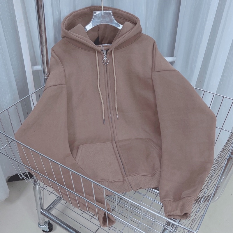 hoodie zip trơn đủ màu vải nỉ ngoại lót bông dày dặn [ Hình Thật 100% ] | BigBuy360 - bigbuy360.vn