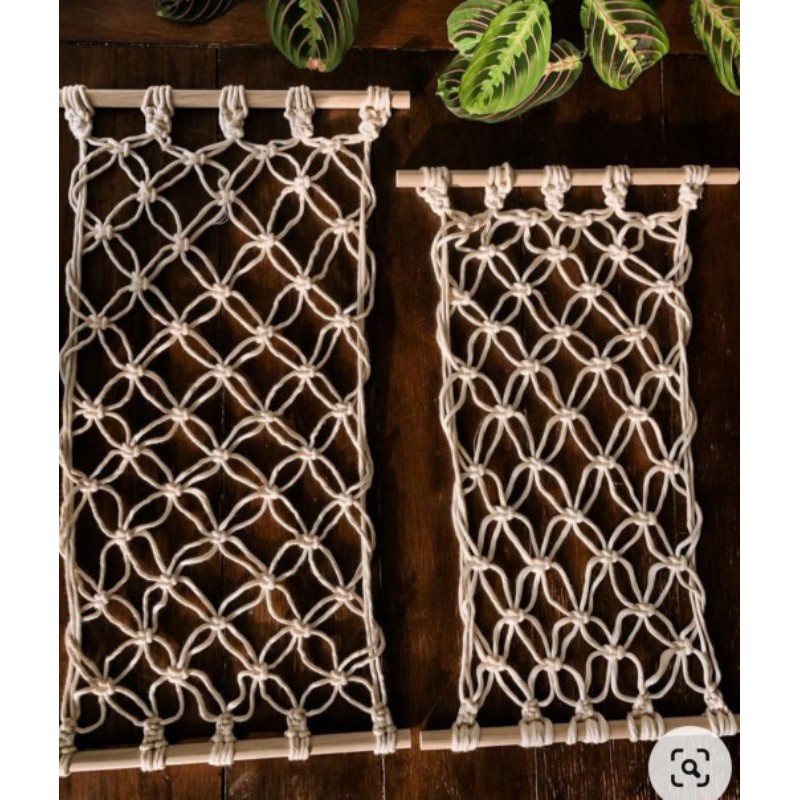 Võng đựng trái cây Macarme tặng kèm 4 khoen treo