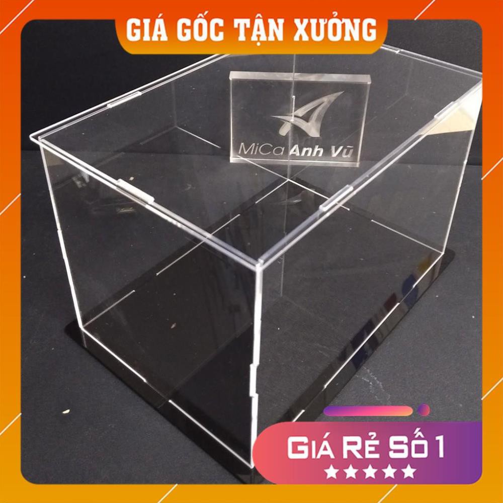 [Giá Tận Xưởng] Hộp trưng bày chống bụi 20x13x13cm mica trong đế nhiều màu