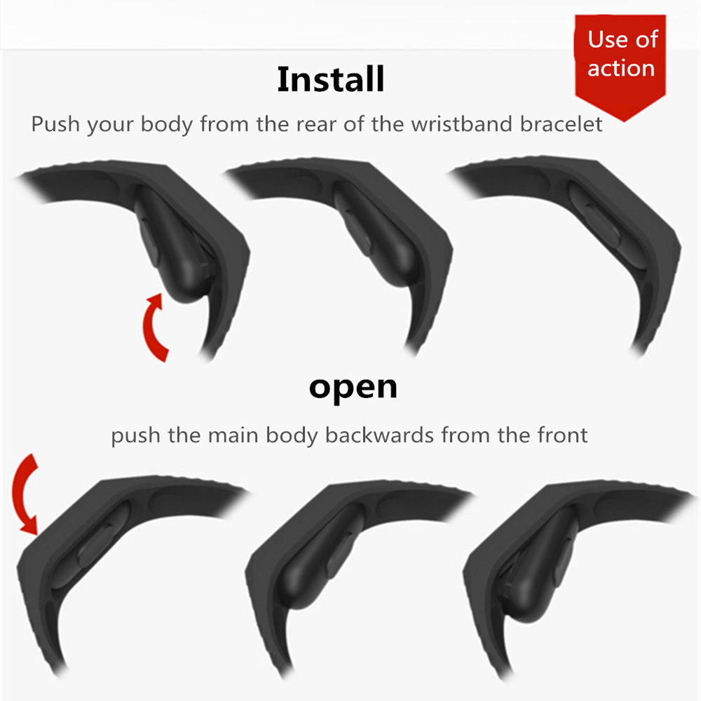 Dây Đeo Thay Thế Chất Liệu Silicon Màu Trơn Cho Xiaomi Mi Band 4 3 M5