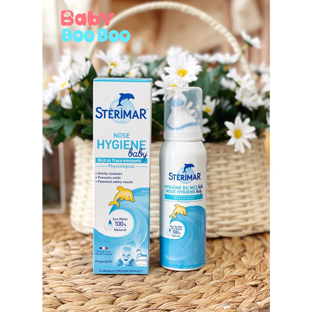 Nước muối sinh lý xịt mũi cá heo Sterimar nội địa Pháp cho bé từ sơ sinh đến 3 tuổi