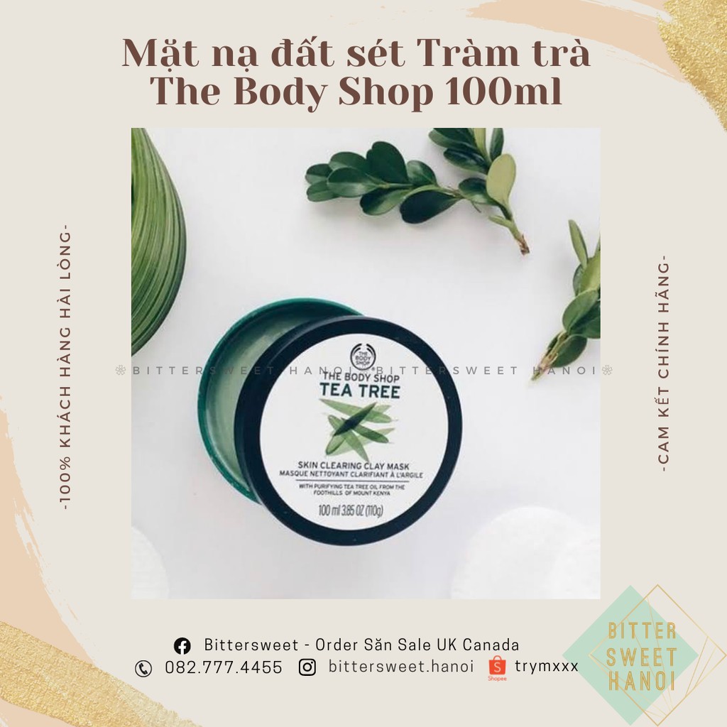 [Full 100ml] Mặt nạ tràm trà The Body Shop TEA TREE SKIN CLEARING CLAY MASK