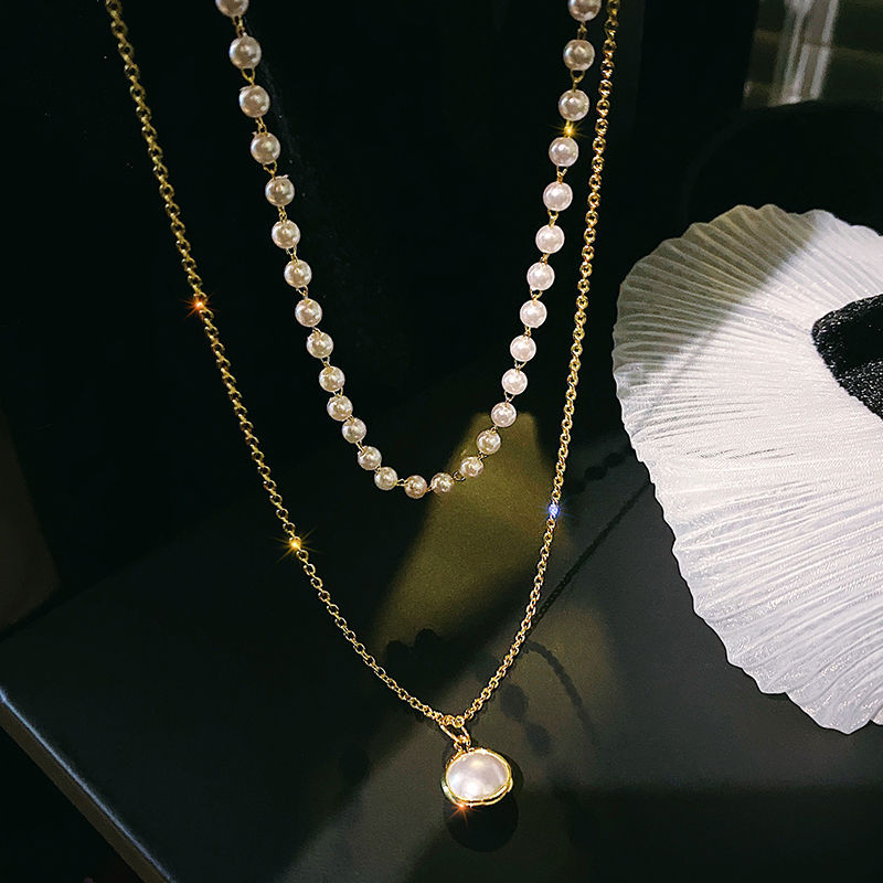 Vòng cổ chuỗi ngọc trai thiết kế xinh xắn thời trang cho nữ