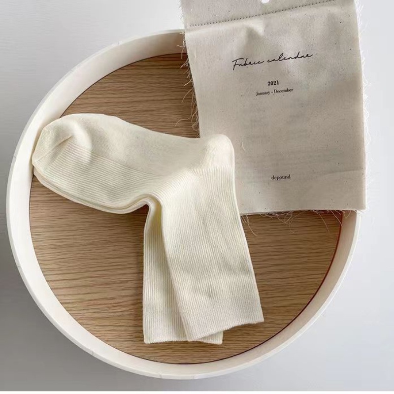 Vớ Mỏng Màu Trắng Sữa Phong Cách lolita Nhật Bản Dễ Phối Đồ Thoáng Khí