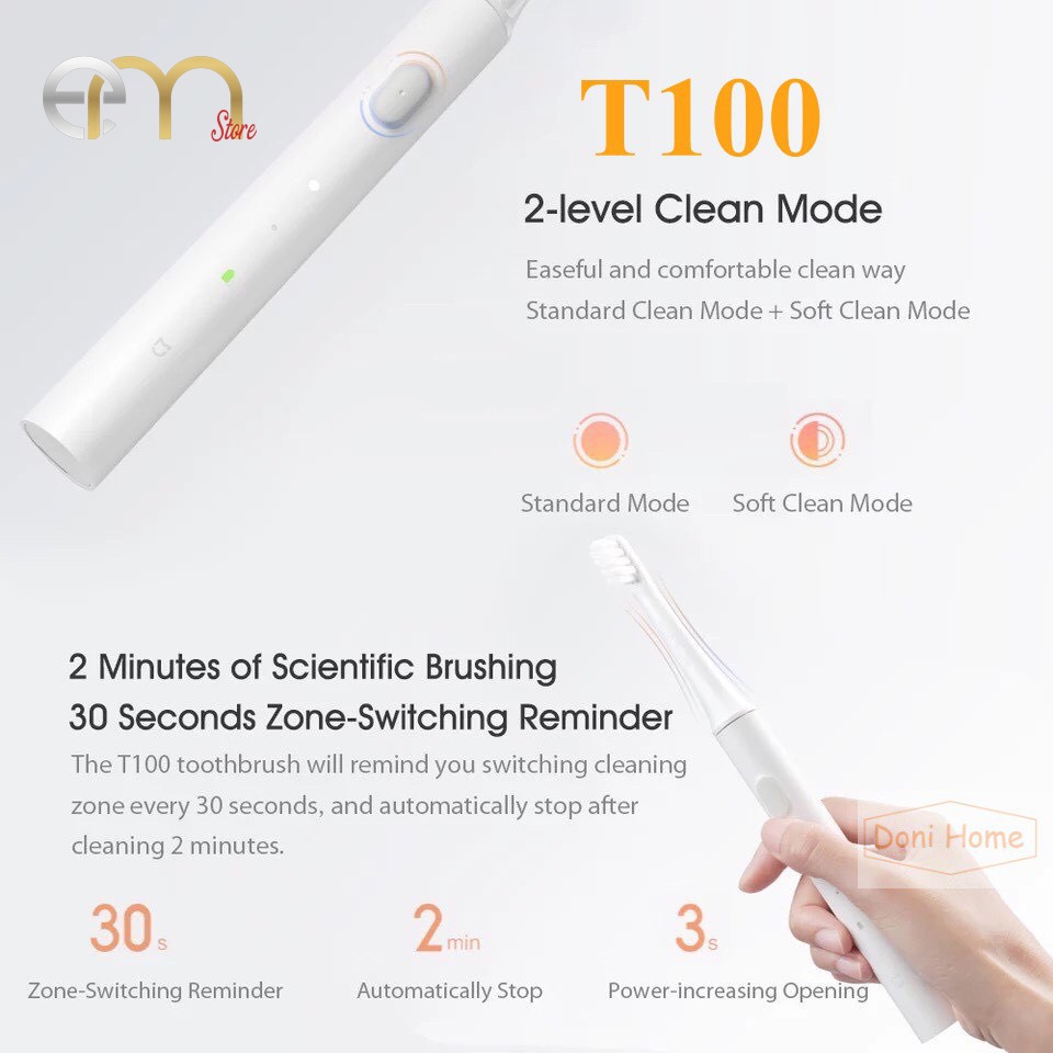 BÀN CHẢI ĐIỆN Xiaomi Mijia Sonic T300|T100 SẠC PIN