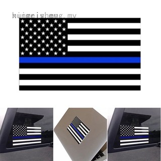 1 sticker dán cửa sổ xe hơi hình cờ cảnh sát mỹ