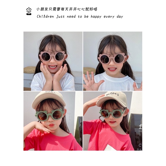 Mắt kính bé trai, bé gái dáng tròn tai gấu dễ thương, phong cách Vintage cho bé từ 1-5 tuổi- Tiệm Cói Cô Lê