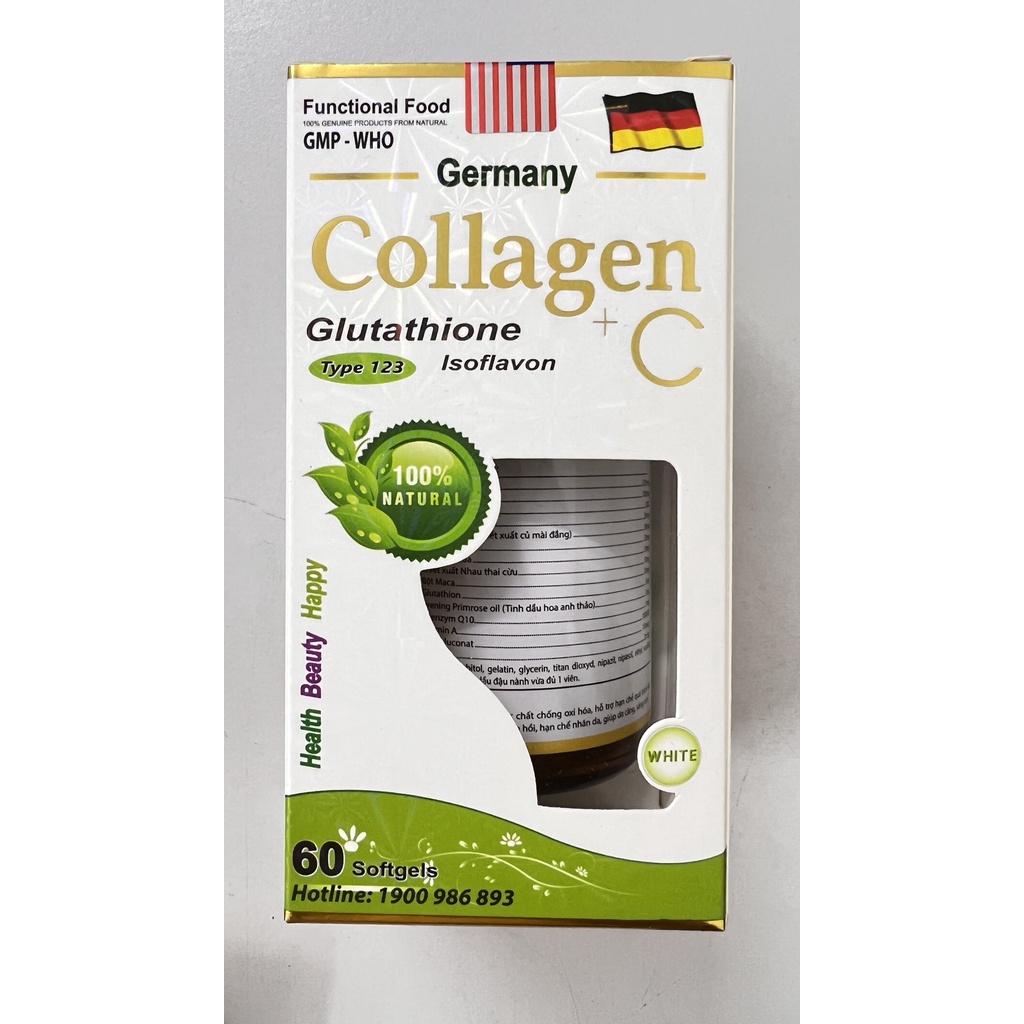 Viên uống bổ sung collagen+C tinh dầu hoa anh thảo glutathion.làm đẹp da,giảm lão hóa,cân bằng nội tiết.suckhoechomoinha