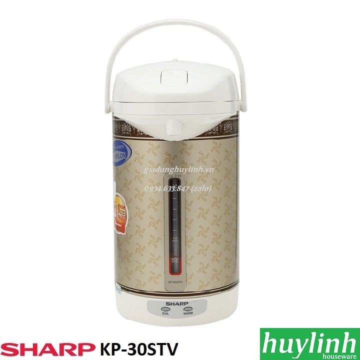 [Mã ELHAMS5 giảm 6% đơn 300K] Bình thủy điện Sharp KP-30STV - 2.9 lít - Thái Lan